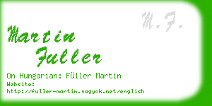 martin fuller business card