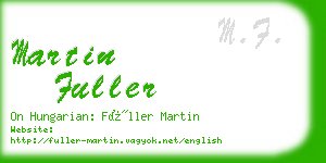 martin fuller business card